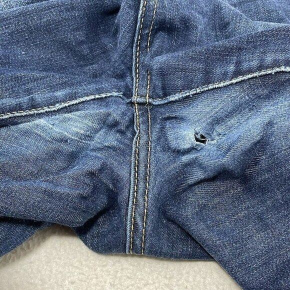 Kancan Skinny Jeans Women Size 5/26 Button Fly High Waist Raw Rag Distress Torn - Picture 8 of 10